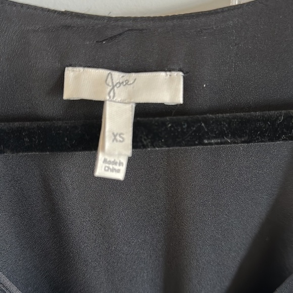 Joie Draped Mini Dress Cowl Neckline Sleeveless Asymmetric Hemline Silk Black XS - Picture 10 of 12